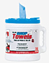 bucket blue shop towel bucket blue shop towel